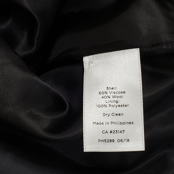 Talbots Womens Wool Blend Collarless Black Blazer Jacket Sz 10 - Picture 14 of 14